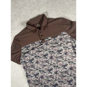 JACK SMITH Men's L Camo Polo Shirts Dry Fit Performance Tactical Wicking Stretch